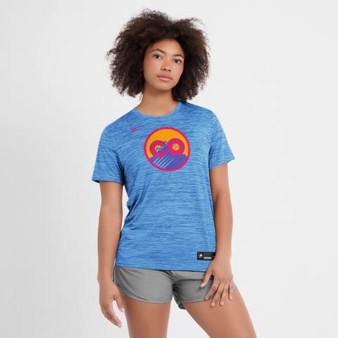 Women's Nike  Blue Colorado Rockies 2025 City Connect Authentic Collection Velocity Performance T-Shirt