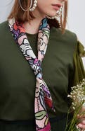 Lost Pattern Azalea Skinny Silk Scarf