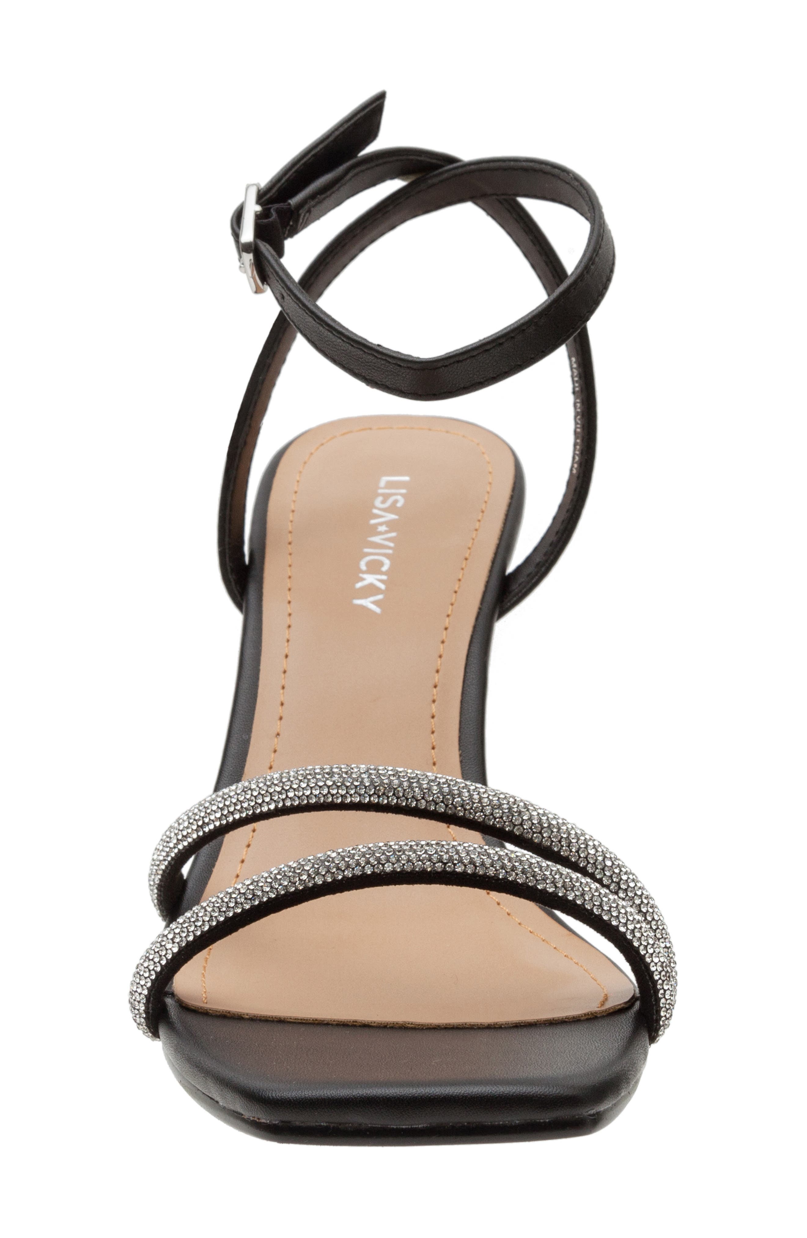 Lisa Vicky Gem Crystal Ankle Strap Sandal, Alternate, color, 