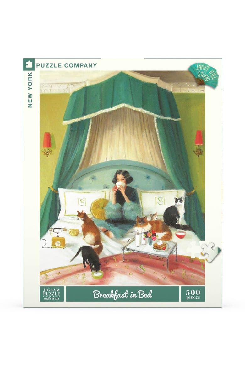 NEW YORK PUZZLE COMPANY Breakfast in Bed 500 Piece Puzzle, Main, color, NO COLOR