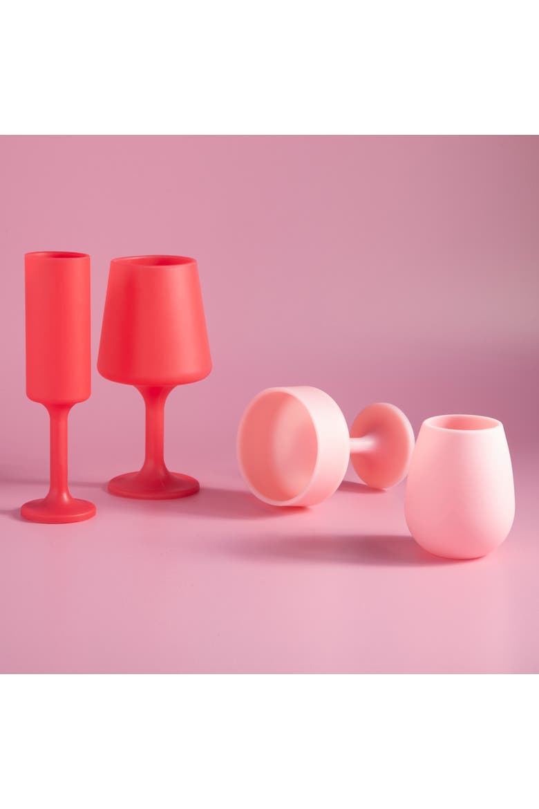 Mecc | Unbreakable Cocktail Glasses, Alternate, color, Cherry + Blush
