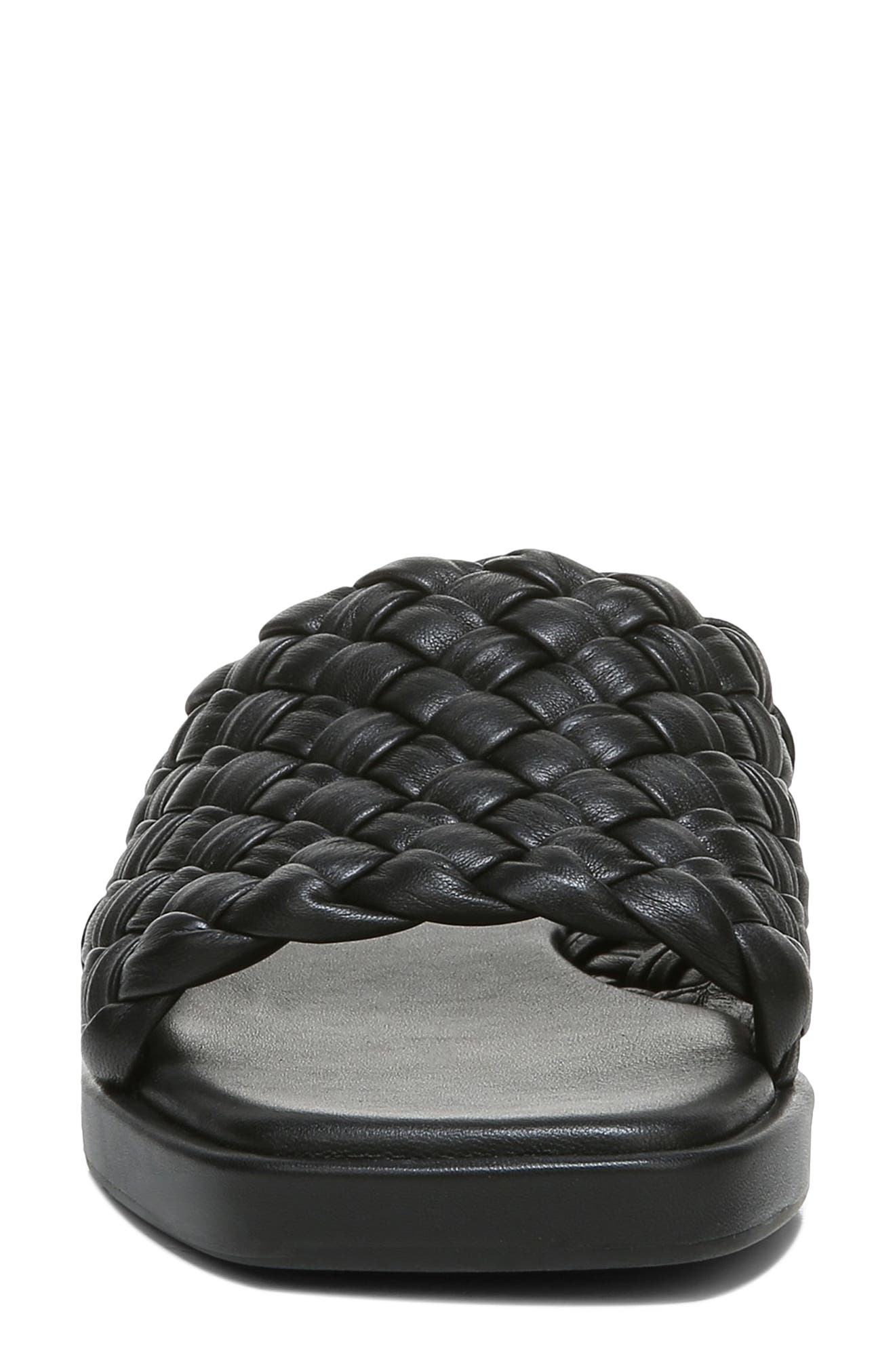 Vince Rumi Woven Leather Slide Sandal, Alternate, color, 