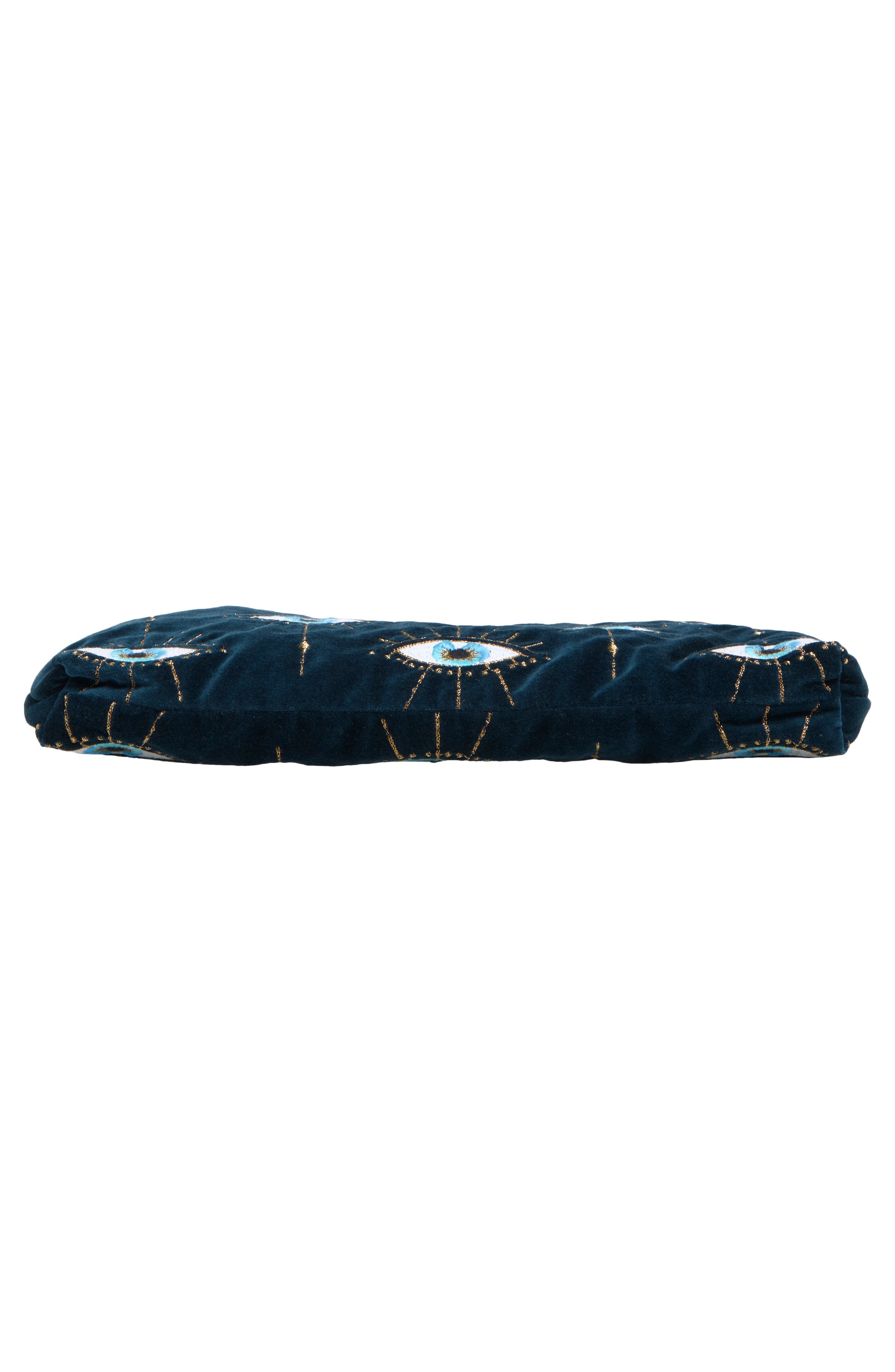 Mystical Eye Everyday Velvet Pouch, Alternate, color, INK BLUE