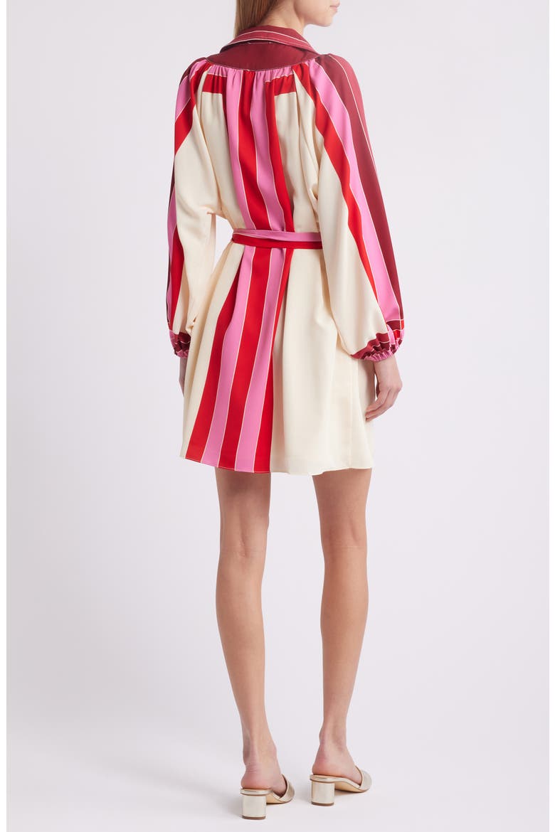Elisa Long Sleeve Minidress, Alternate, color, RED MULTI
