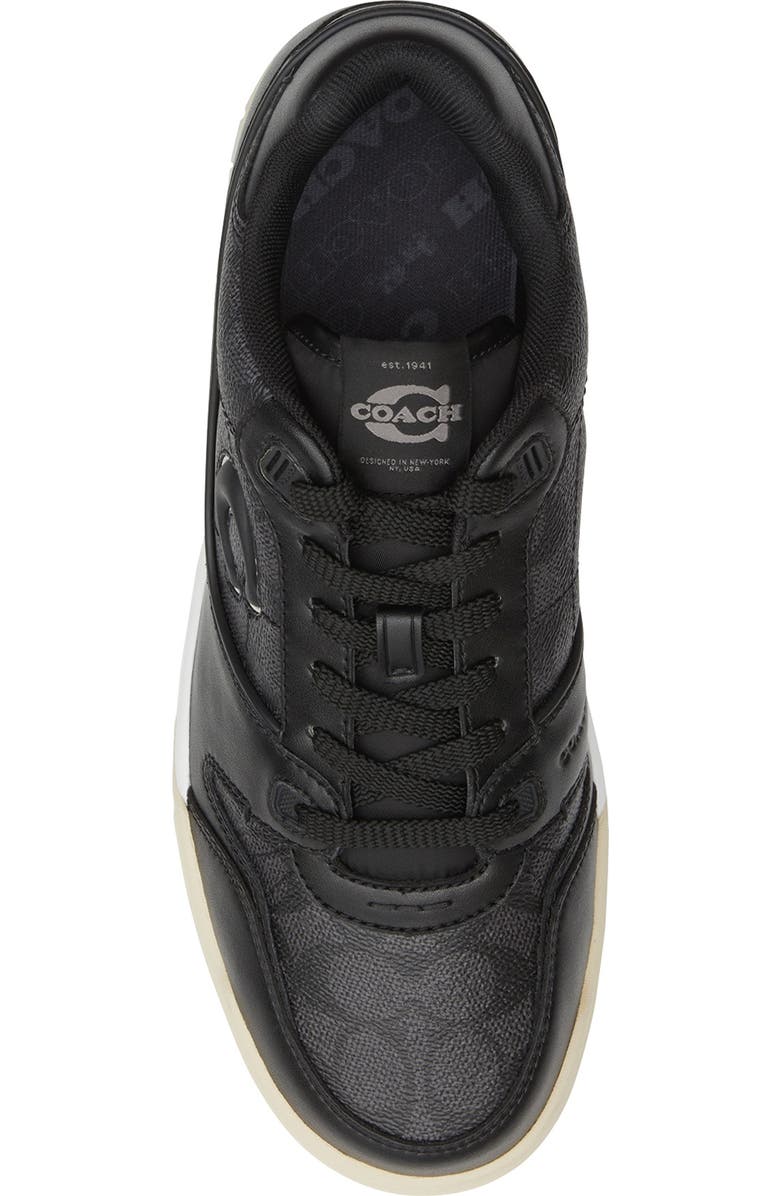 COACH Soho Logo Low Top Sneaker, Alternate, color, Charcoal/ Black/ Gum
