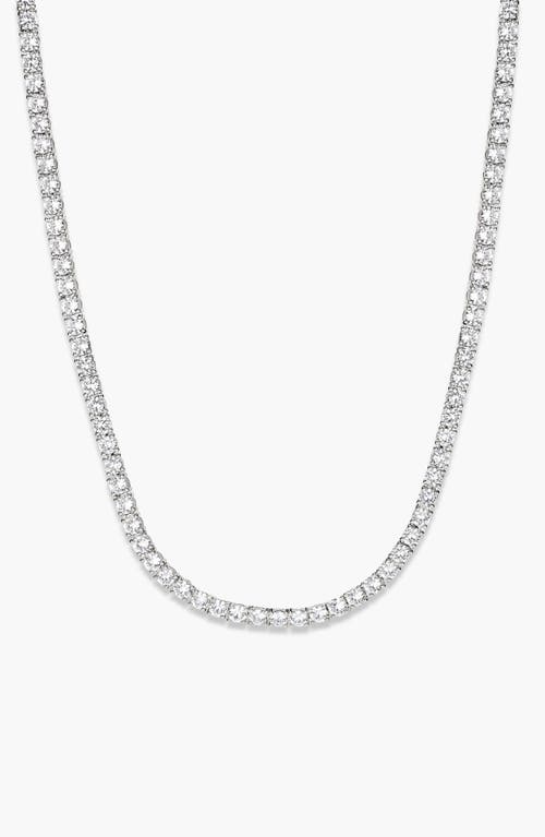 Mejuri Lab Grown Sapphire Tennis Necklace In Sterling Silver