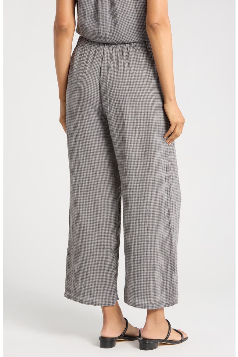 Organic Linen Ankle Wide Leg Pants, Alternate, color, GEYSER