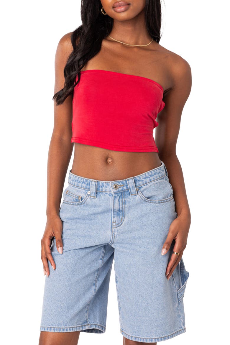 Tao Strappy Open Back Tube Top, Main, color, RED