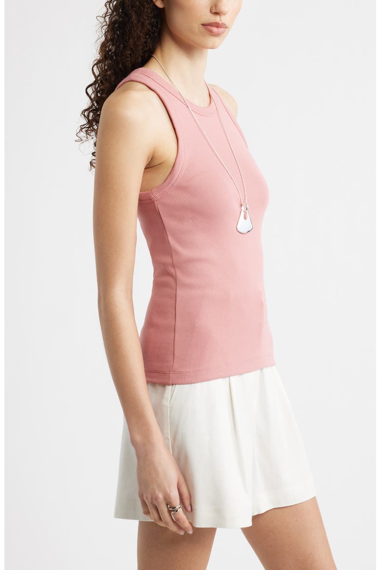 Everyday Cotton Rib Tank, Alternate, color, PINK COMPACT