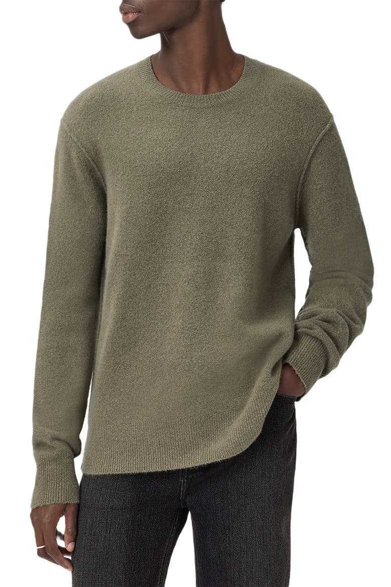Patern Crewneck Sweater, Main, color, DUSKY GREEN