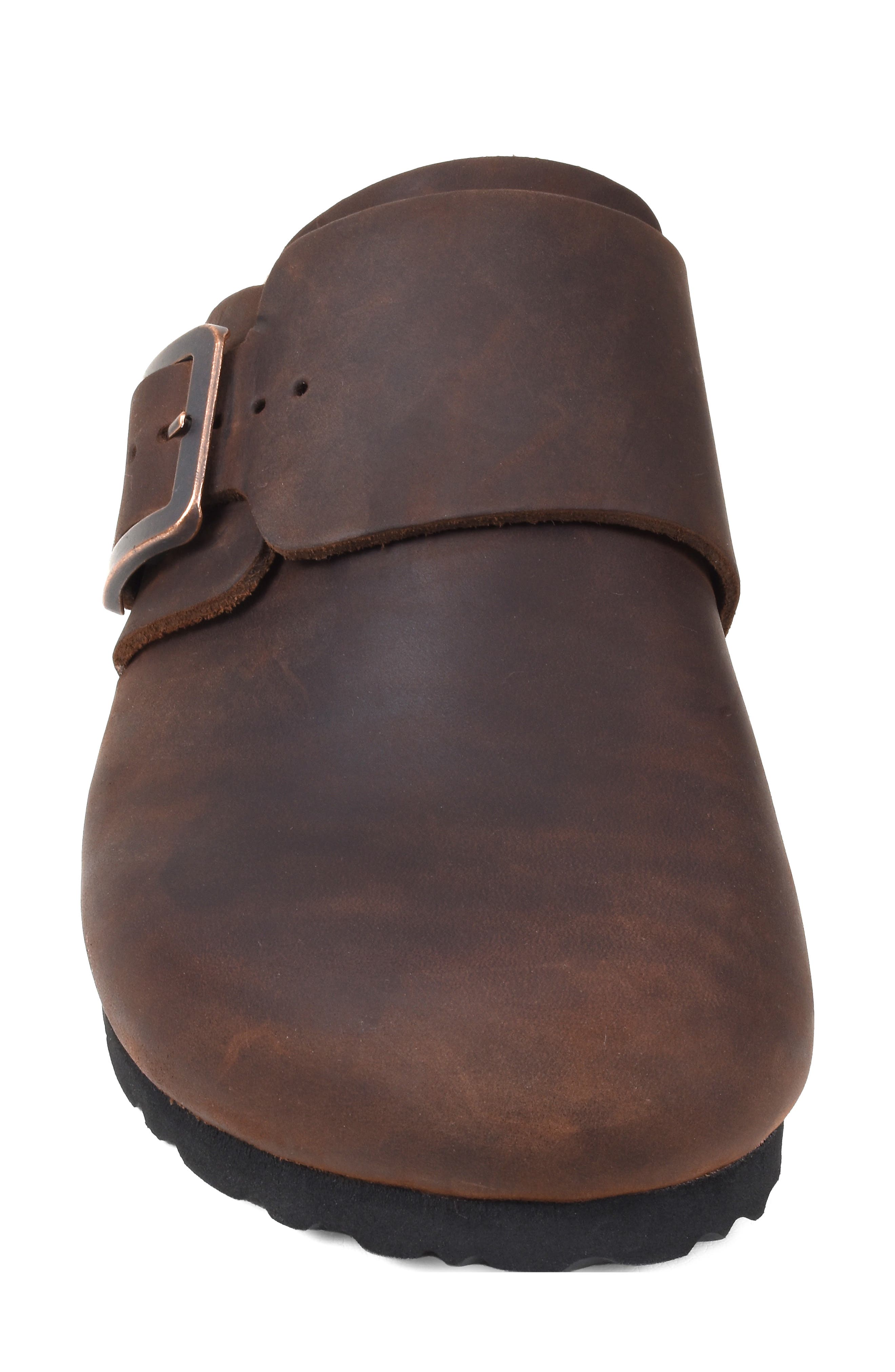 Dakota Leather Clog, Alternate, color, BROWN