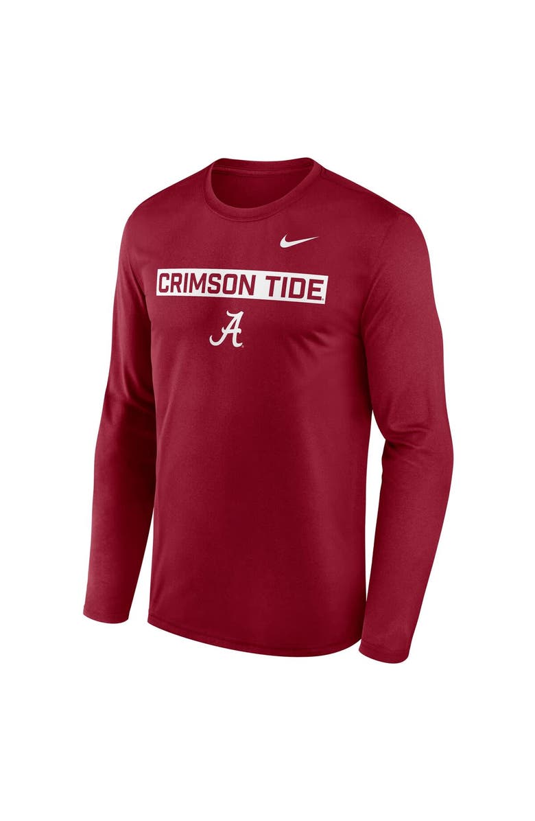 Nike Men's Nike Crimson Alabama Crimson Tide Primetime Campus 2-Hit Legend Dri-FIT Long Sleeve T-Shirt, Alternate, color, Crimson