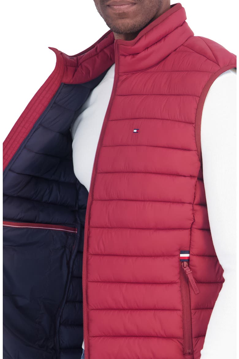 Stretch Packable Puffer Vest, Alternate, color, RED