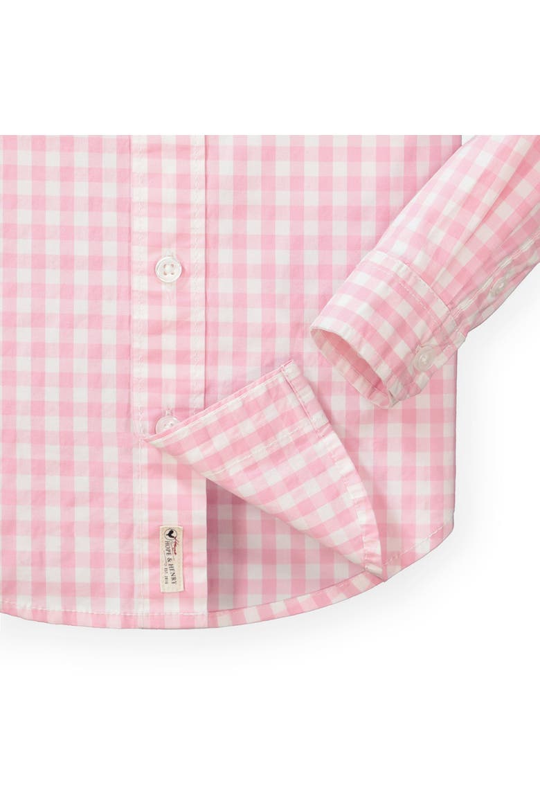 Baby Boys' Poplin Button Down Shirt, Infant, Alternate, color, Pink Gingham