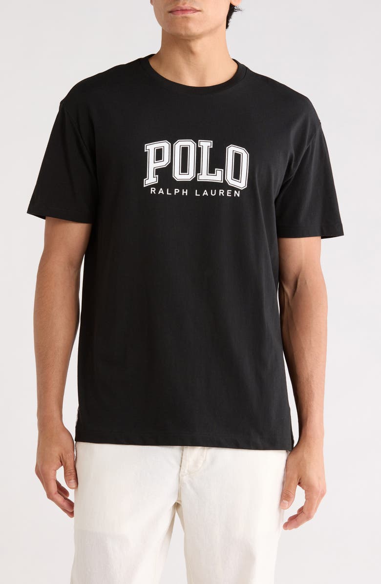 Polo Ralph Lauren Jersey Cotton Logo Crew T-Shirt, Main, color, Polo Black