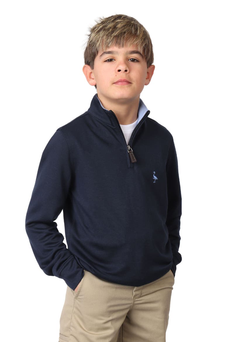 Kids' Quarter Zip Pullover, Alternate, color, NAVY