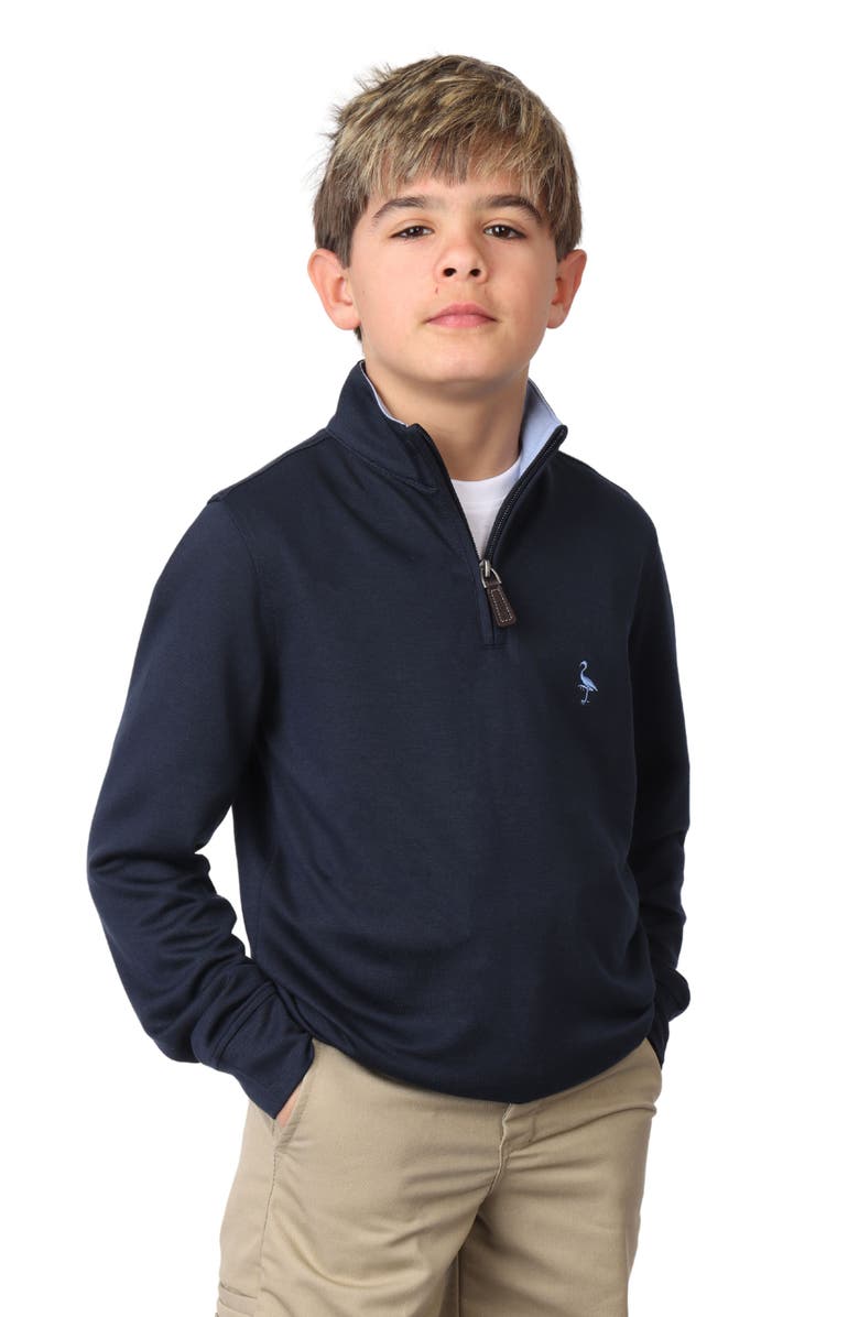 TailorByrd Kids' Quarter Zip Pullover, Alternate, color, Navy