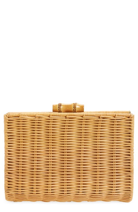 Petite Rattan Clutch