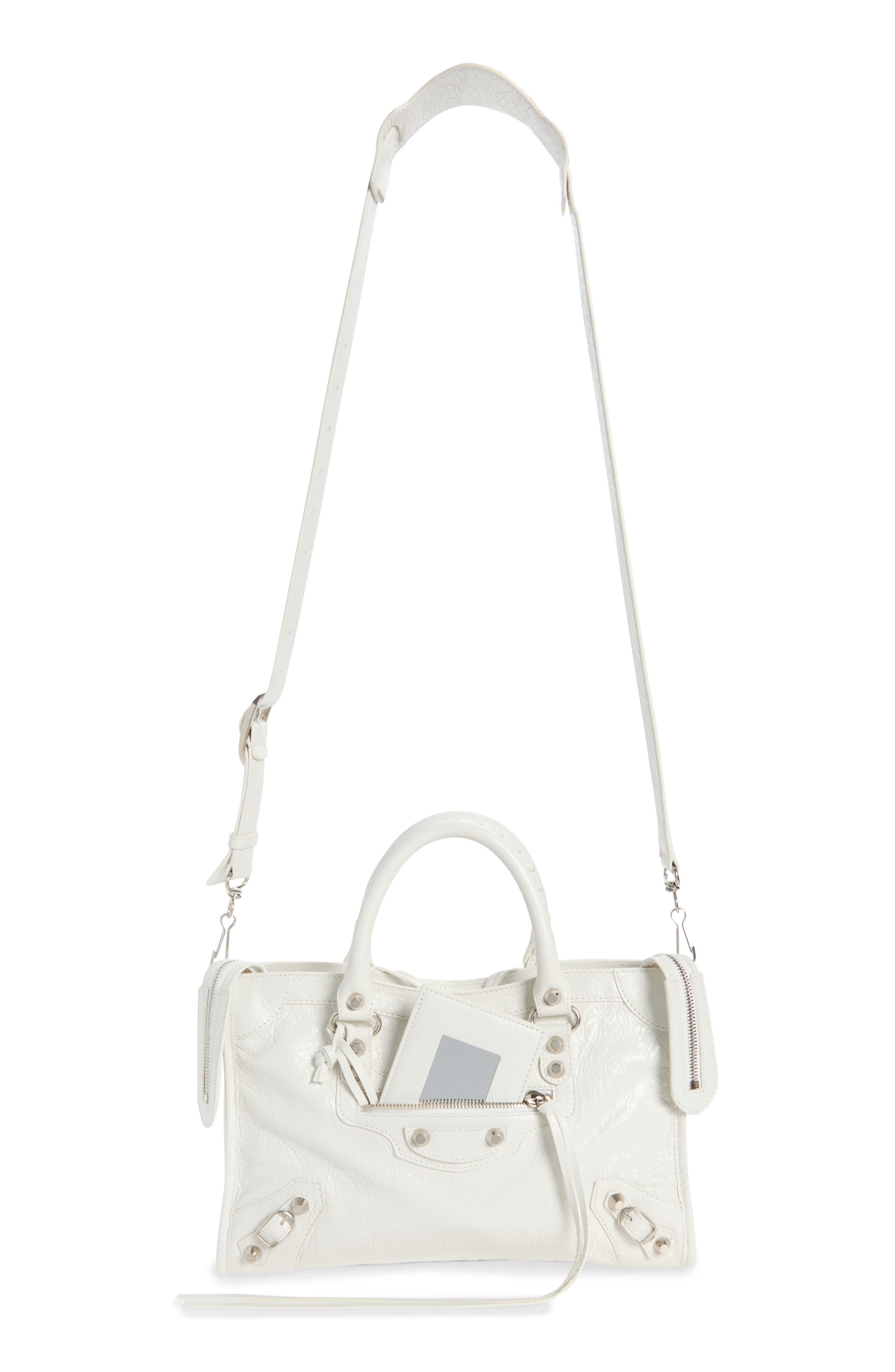 Small Le City Leather Handbag, Alternate, color, 9104 OFF WHITE