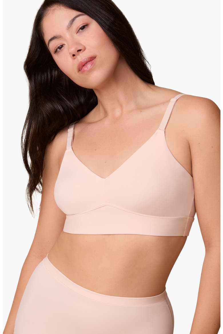 Bliss Triangle Bralette, Alternate, color, Rose