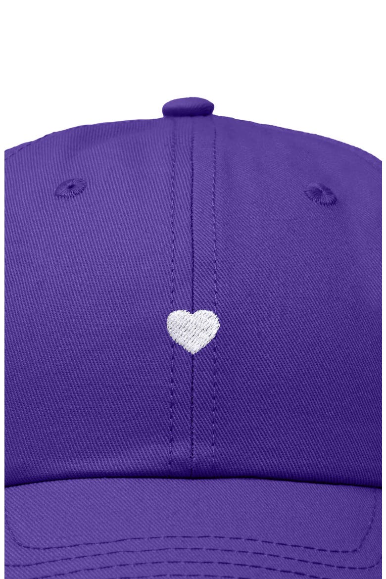 Lil Heart Dad Cap, Alternate, color, Purple