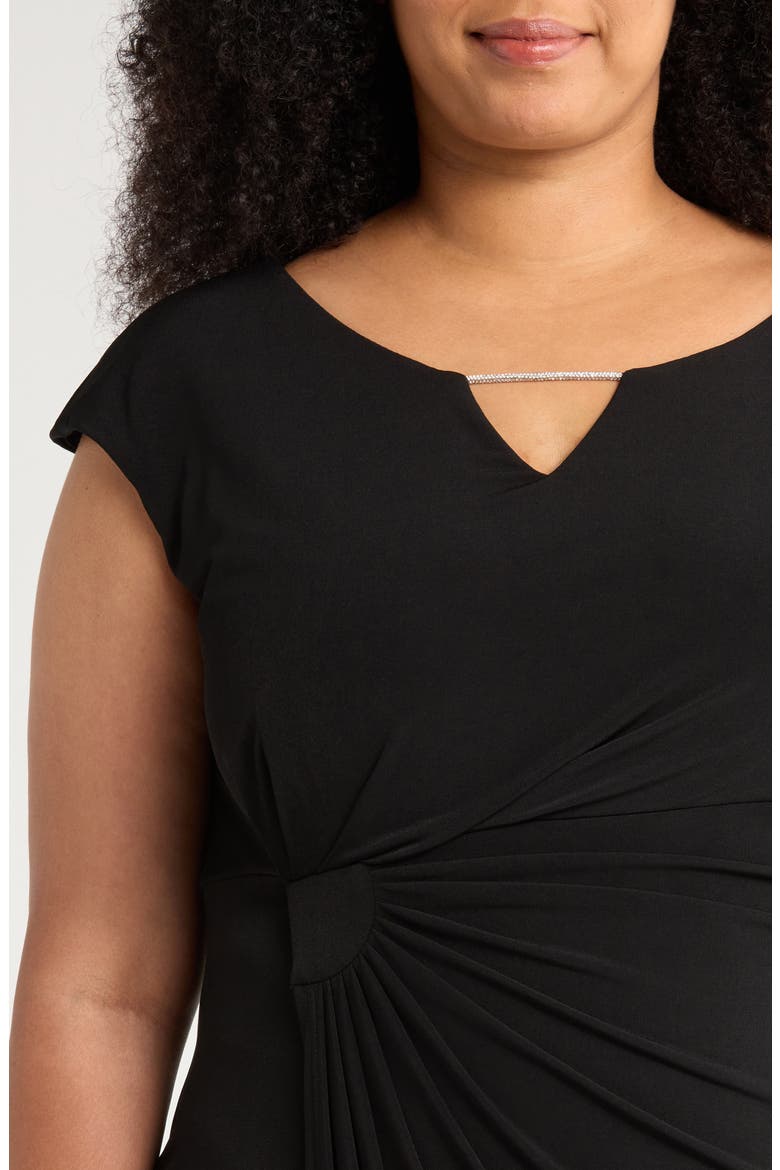 Cap Sleeve Maxi Dress, Alternate, color, BLACK