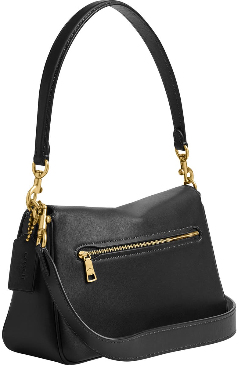COACH Tabby Soft Leather Shoulder Bag, Alternate, color, B4/Black