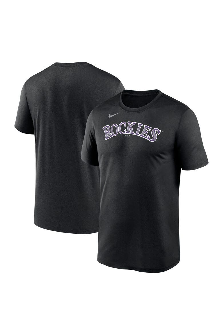 Men's Nike Black Colorado Rockies New Legend Wordmark T-Shirt, Main, color, Black