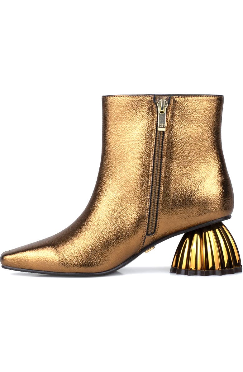 NINETY UNION Napoli Fluted Block Heel Boot, Alternate, color, Bronze