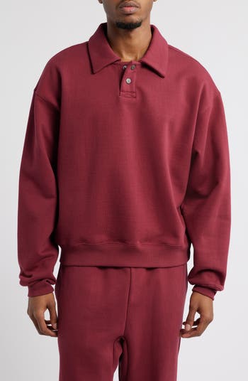 Elwood Heavyweight Fleece Polo Collar Sweatshirt | Nordstrom