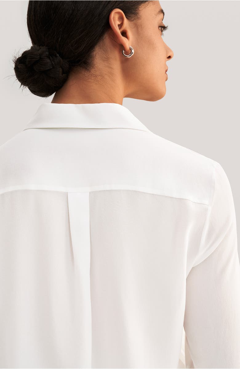 Lilysilk Wrinkle Free Basic Silk Shirt, Alternate, color, Natural White