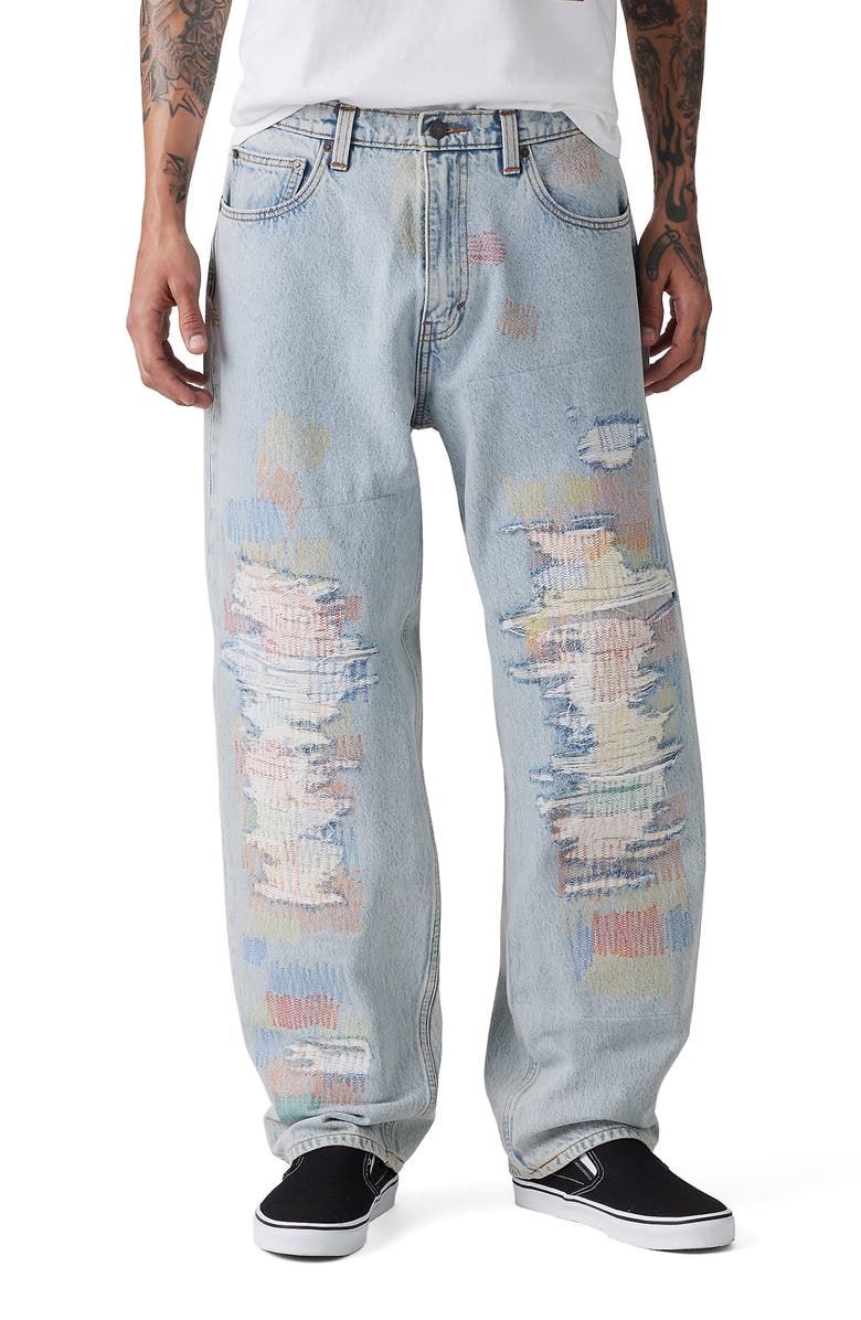 Levi's<sup>®</sup> 501<sup>®</sup> Skateboarding<sup>™</sup> Rip & Repair Super Baggy Jeans, Main, color,