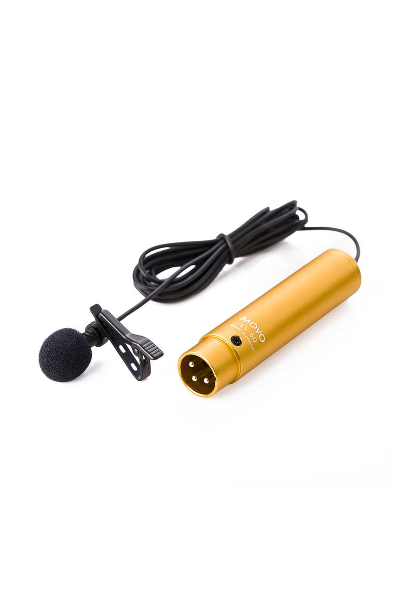 MOVO LV-6 Omnidirectional XLR Lavalier Mic - Phantom Powered, Main, color, Black