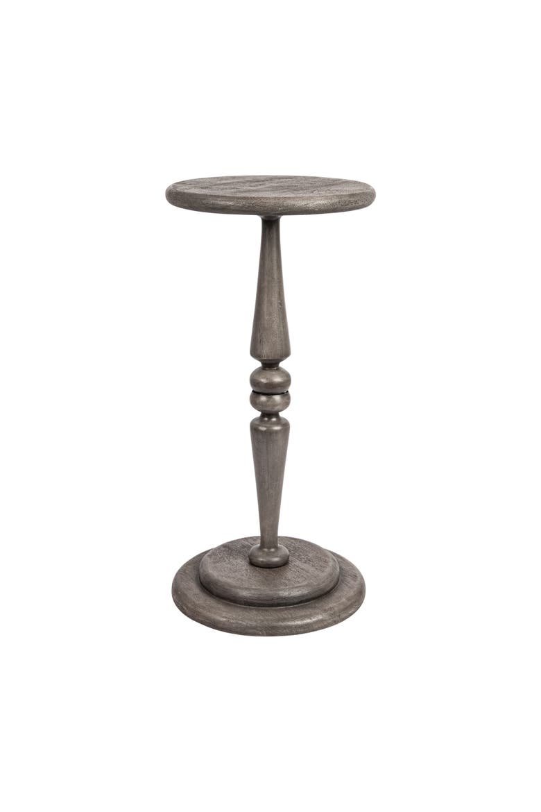 Bishop Pedestal Cocktail Side Table, Main, color, Grey