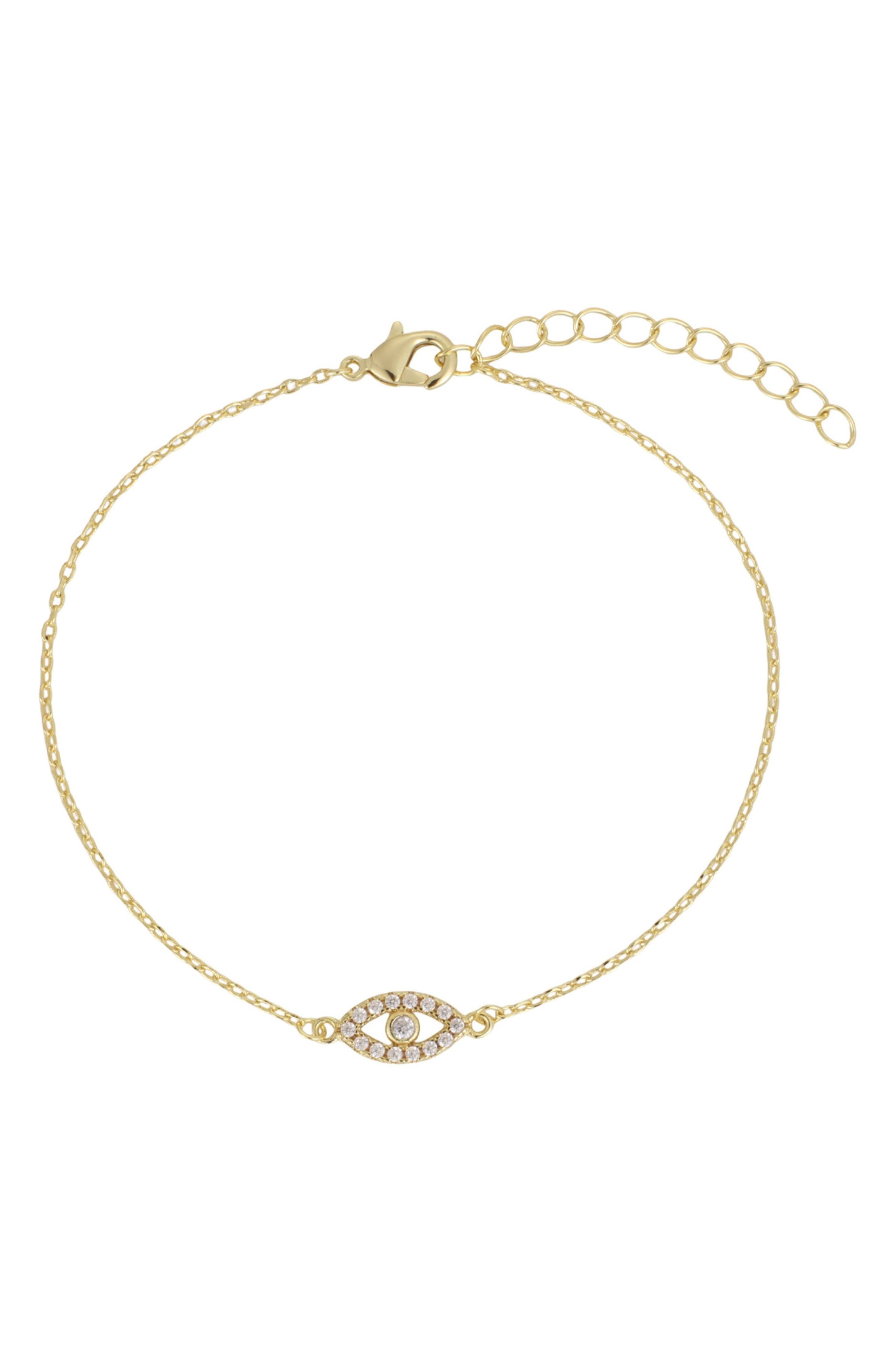 14k Gold Plated Evil Eye Bracelet