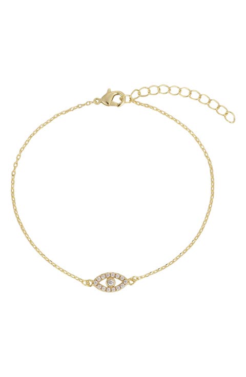 14k Gold Plated Evil Eye Bracelet