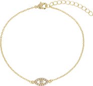 Adornia 14k Gold Plated Evil Eye Bracelet