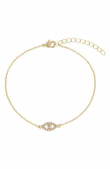 14k Gold Plated Evil Eye Bracelet