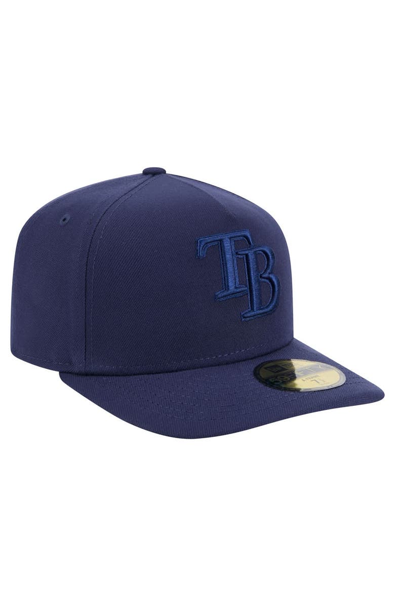 New Era Men
s New Era Navy Tampa Bay Rays Color Pack A-Frame 59FIFTY Fitted Hat, Alternate, color, Navy