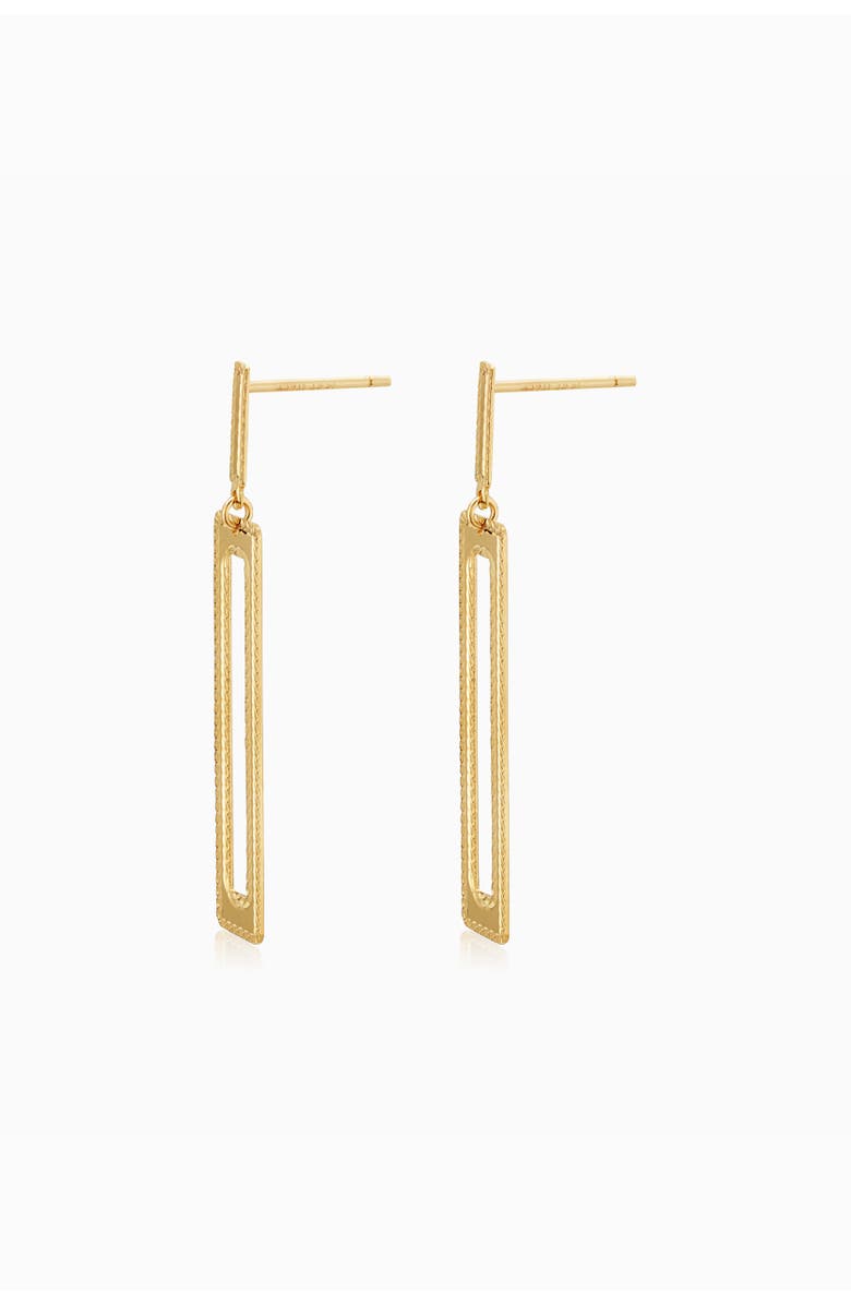 Oradina 14K Gold Frame Drop Earrings, Alternate, color, Yellow Gold