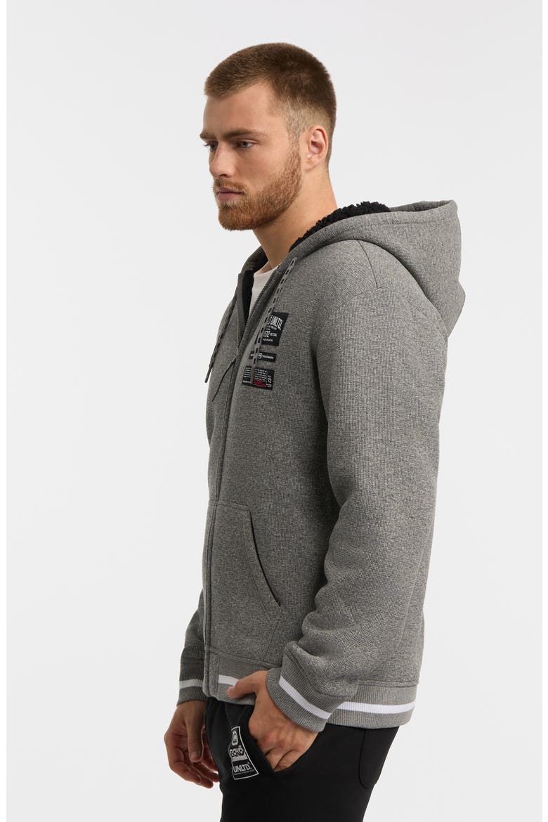 One Hit Faux Shearling Hoodie, Alternate, color, Grey Marled