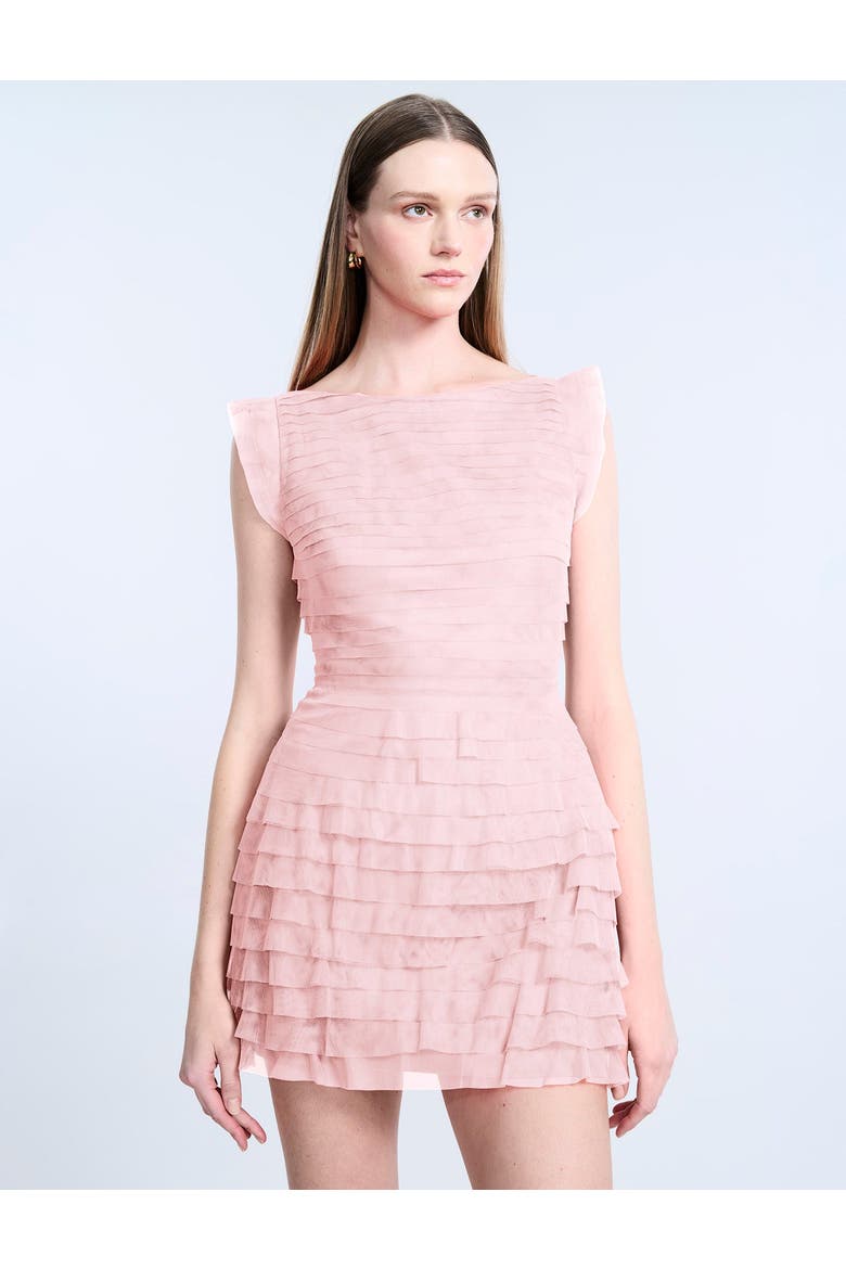Tulle Tiered Mini Dress, Alternate, color, Blossom