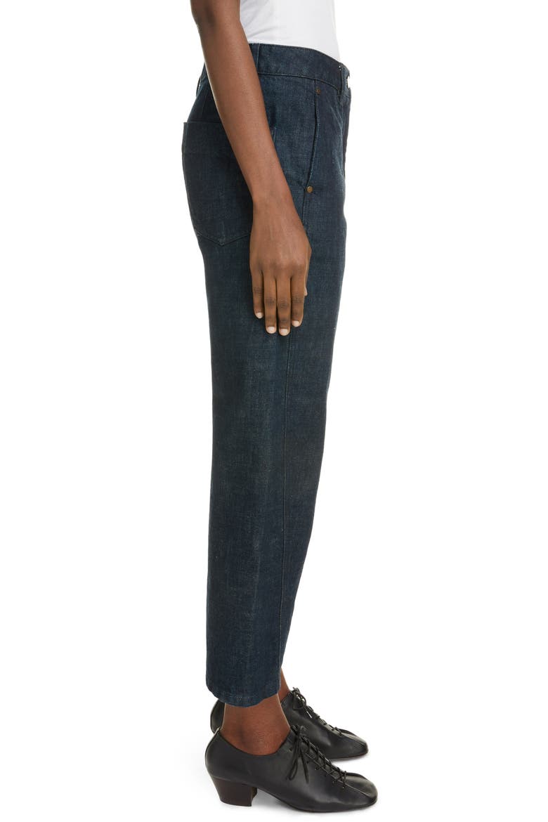 High Waist Twist Crop Jeans, Alternate, color, DENIM INDIGO 760