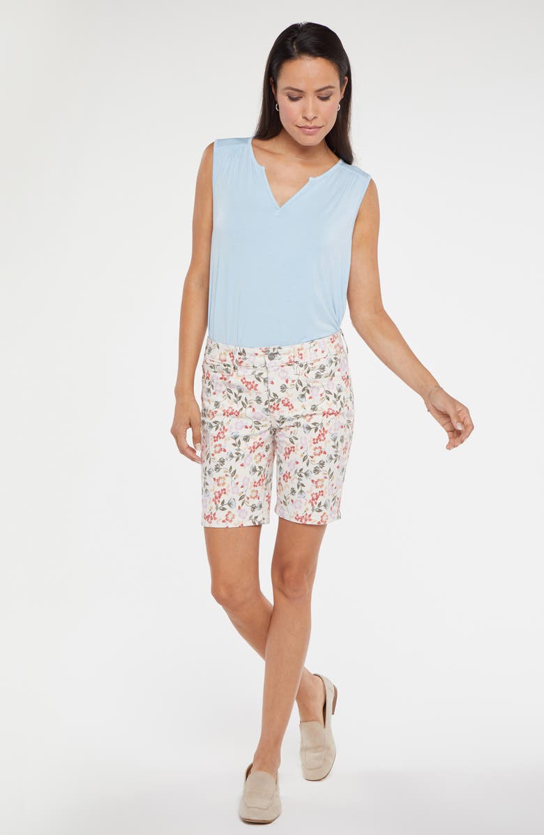 NYDJ Ella Side Slit Denim Shorts, Alternate, color, Secret Garden