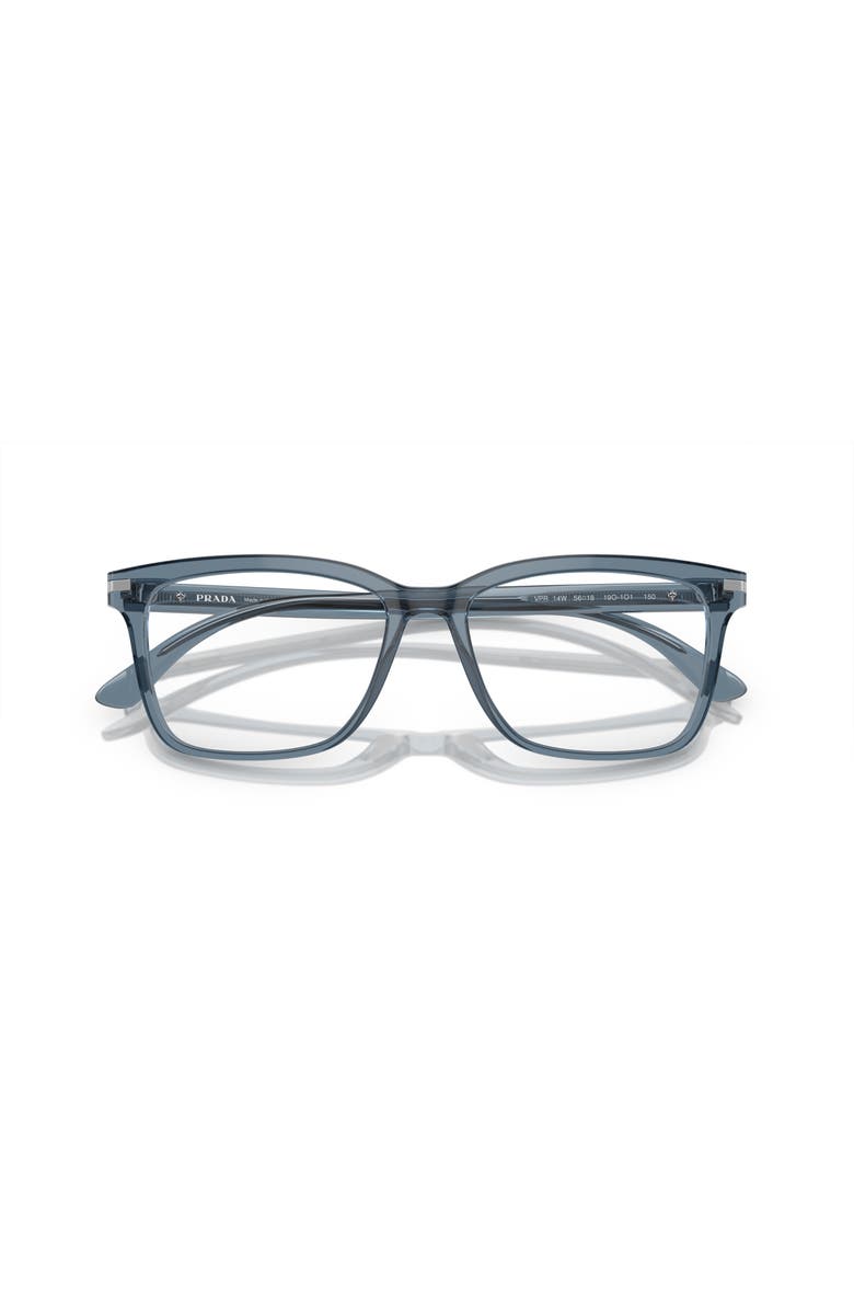 Prada 56mm Rectangle optical glasses, Alternate, color, Grey