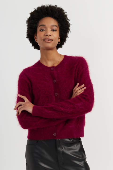 Brushed Cashmere Cardigan
