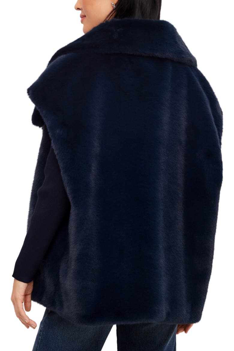 Faux Fur Vest, Alternate, color, NAVY