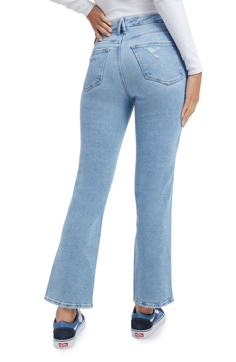Good American Good Curve High Waist Ankle Straight Leg Jeans, Alternate, color,