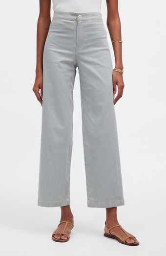 Madewell The Emmett Stripe Crop Wide Leg Pants