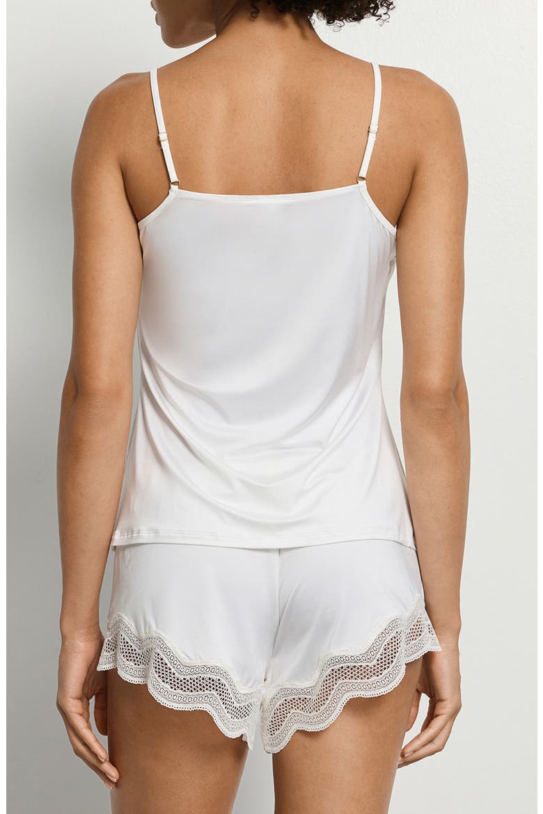 Cira Tulle Lace Trim Camisole, Alternate, color, OFF WHITE